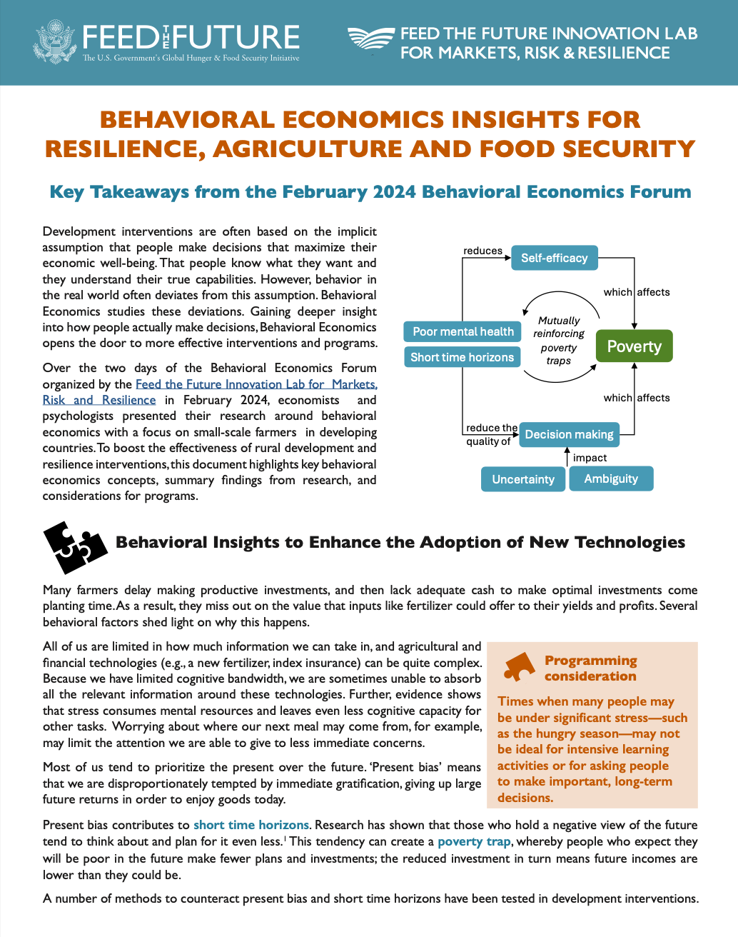 Behavioral Economics Forum Takeaways Document