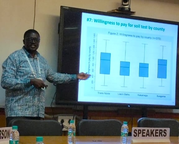 John Olwande presenting